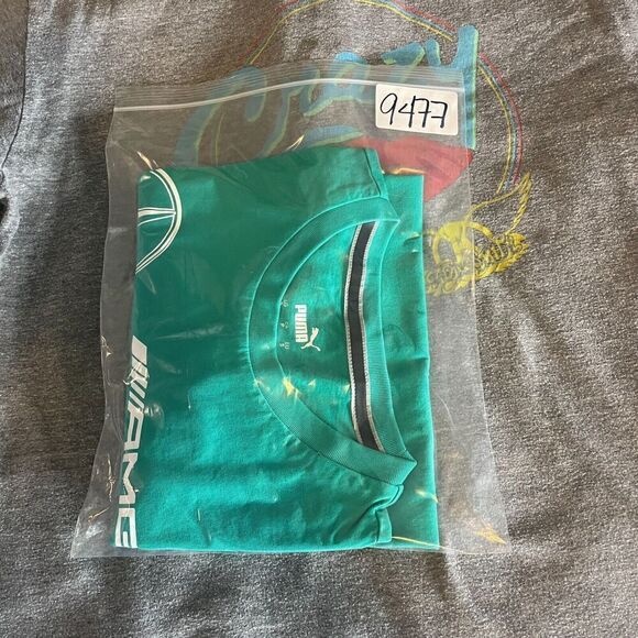 Mercedes Benz Shirt Mens Small Green AMG Formula One Team Puma Racing Cars - Picture 13 of 13